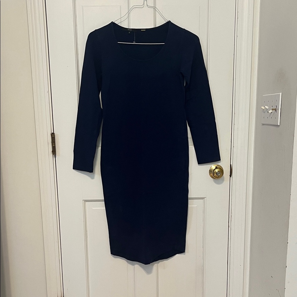 Monrow NWOT Midnight Blue Long Sleeve Dress